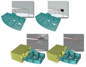 Surface chamfering for robust tetrahedral meshing