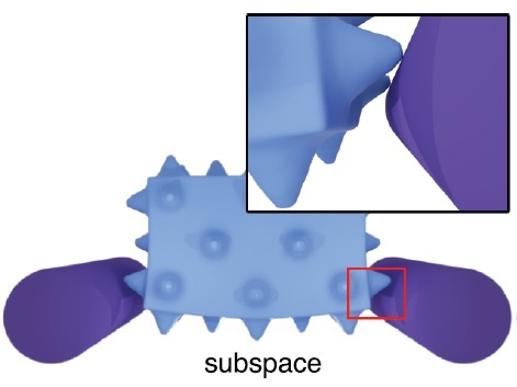 Subspace integration with local deformations