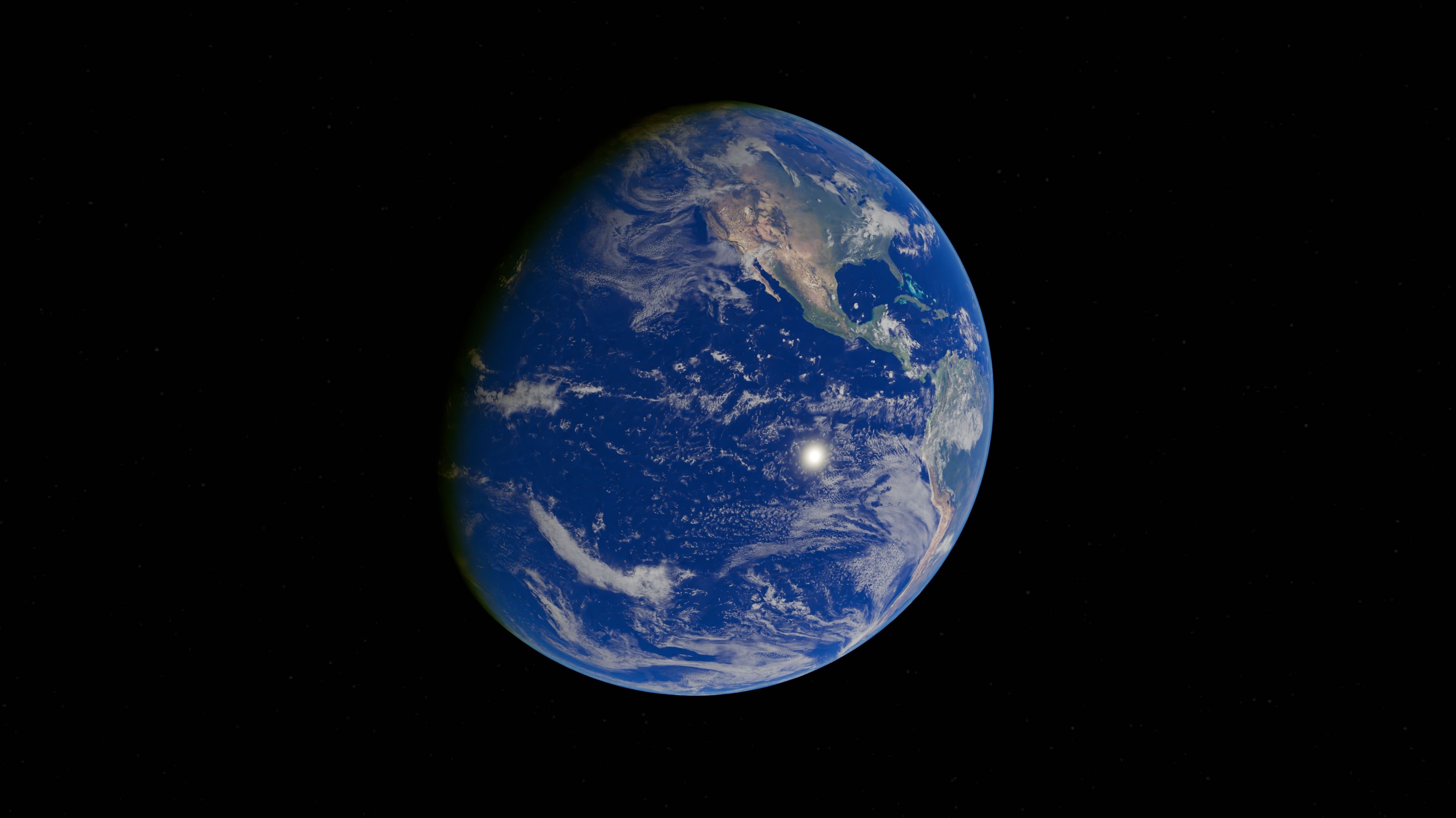 Planet Earth on black background